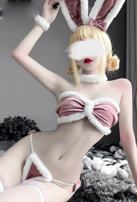 毛茸茸兔子套装