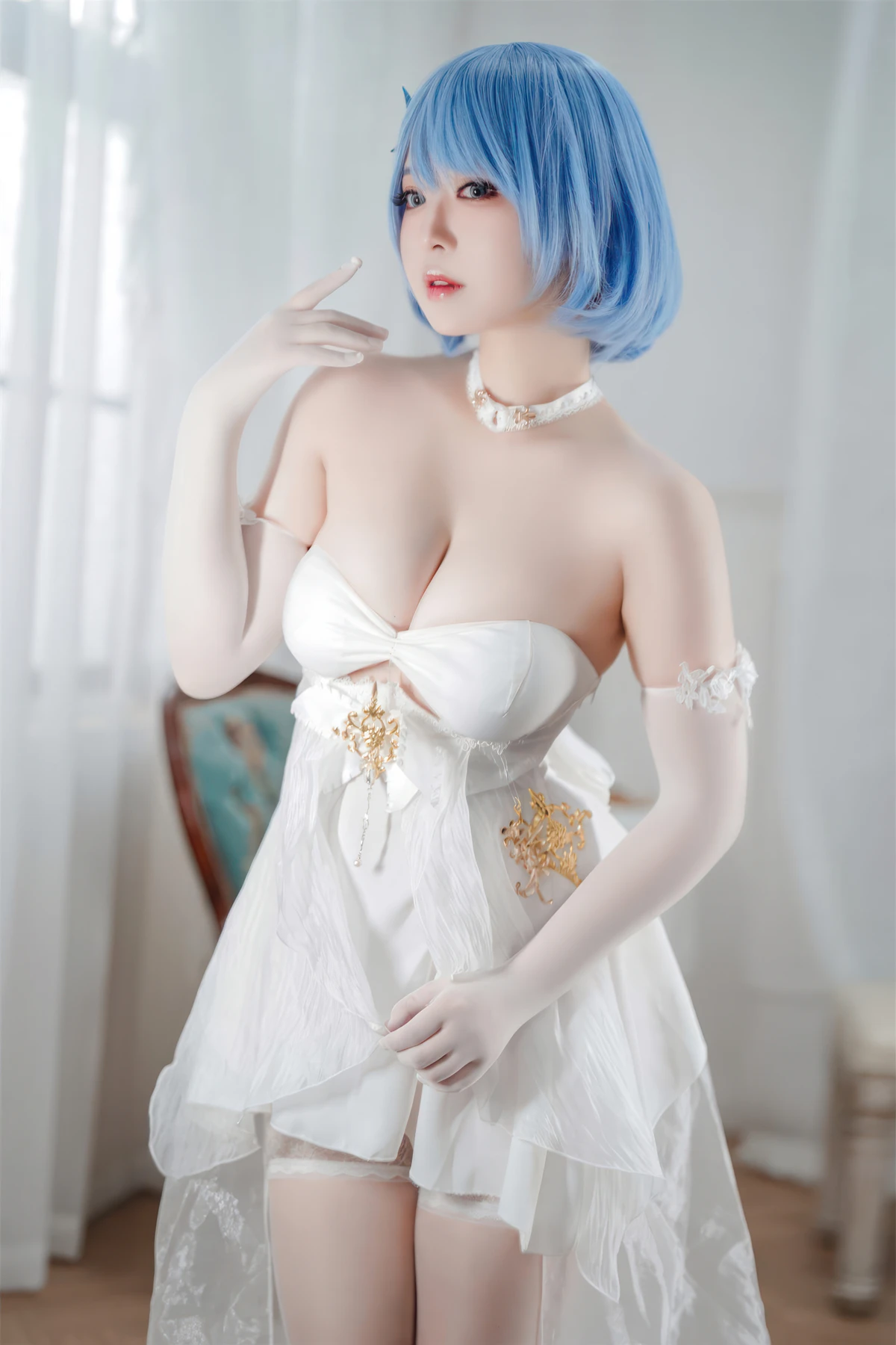 半半子Banbanko Cosplay 碧蓝航线恰巴耶夫白骑兵的旋律礼服