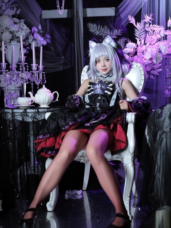 Cosplay PoppaChan & Murasaki Shion Dress Vtuber Photo Set